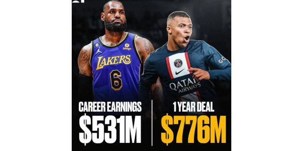 776 milioni in 1 anno, James ha perso